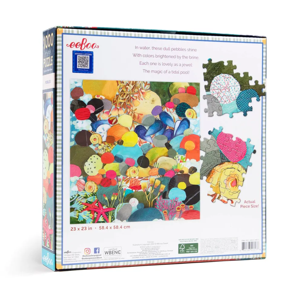 eeBoo 1000 Piece Puzzle Pebbles