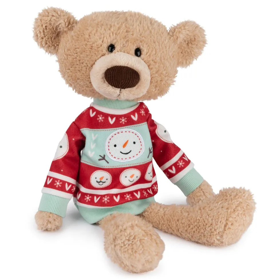 Gund Sleigh Toothpick Bear with Holiday Sweater 15"