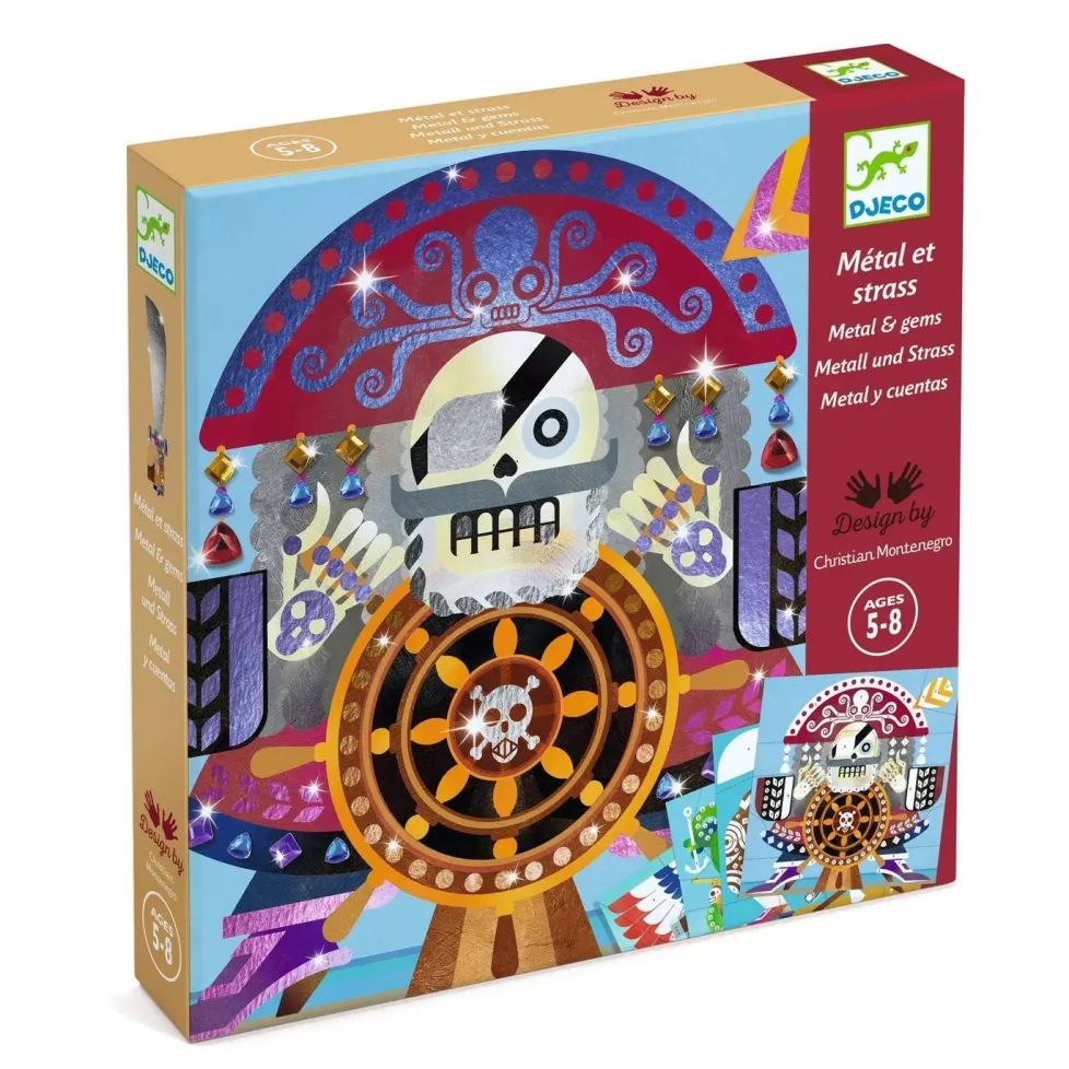 Djeco Up and at 'Em Foil and Jewel Mosaic Craft Kit