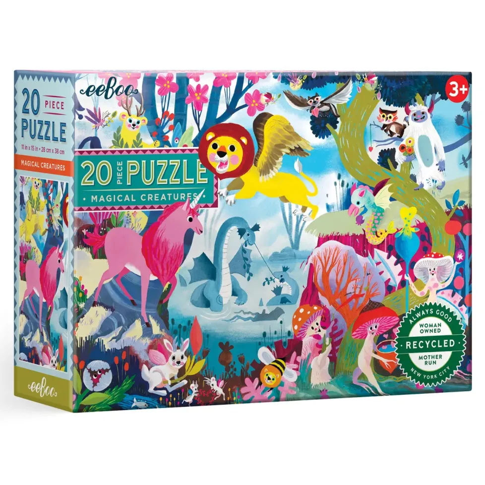 eeBoo 20 Piece Puzzle Magical Creatures