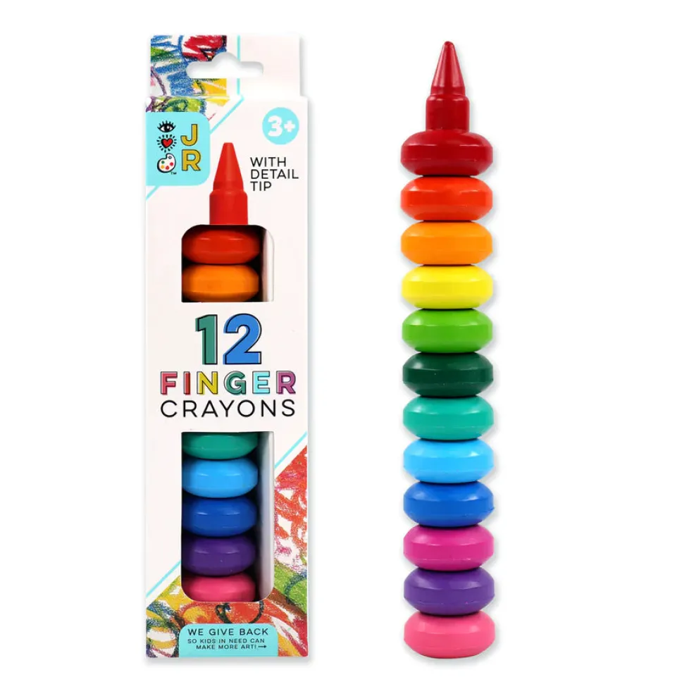 Bright Stripes iHeartArt Jr. 12 Finger Crayons