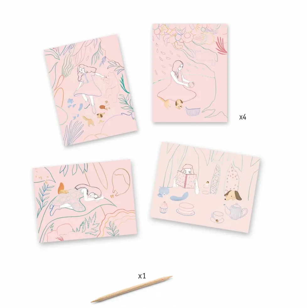 Djeco Scratch Card Activity Set: The Picnic