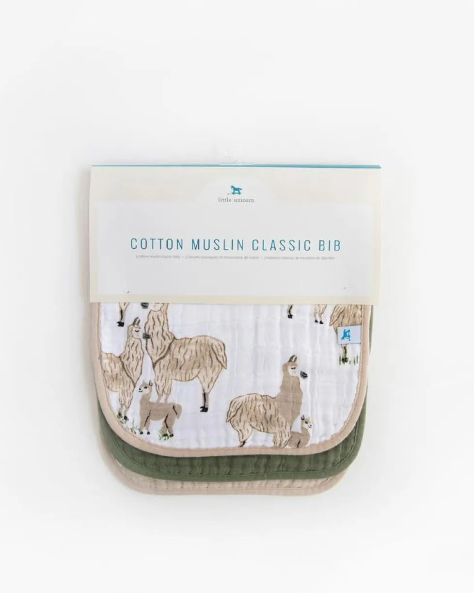 Little Unicorn Cotton Muslin Classic Bib Llama Llama