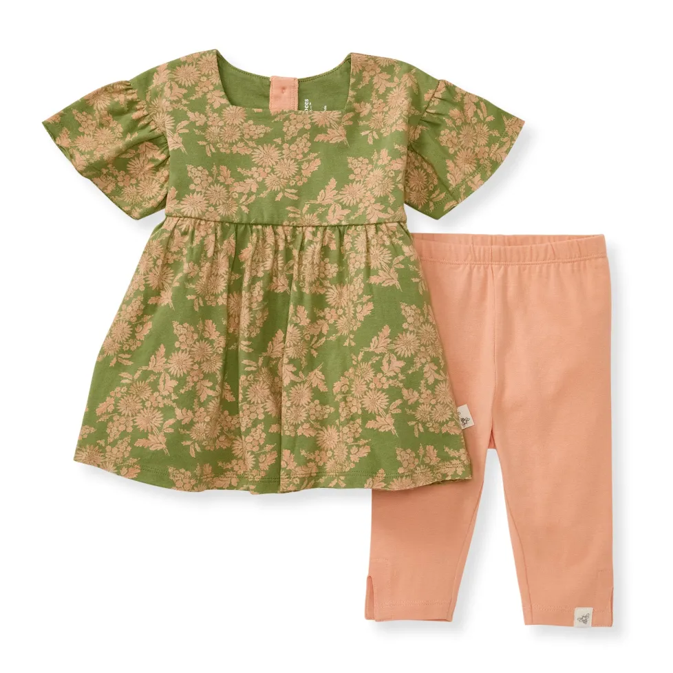 Burt's Bees Organic Baby Vibrant Garden Top and Pants Set