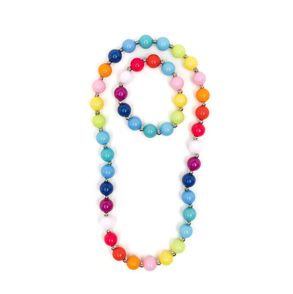 Great Pretenders Beaded Bubblegum Necklace & Bracelet Set
