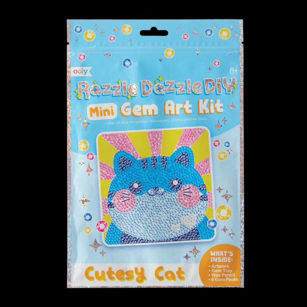Ooly Razzle Dazzle DIY Gem Art Kit Cutesy Cats
