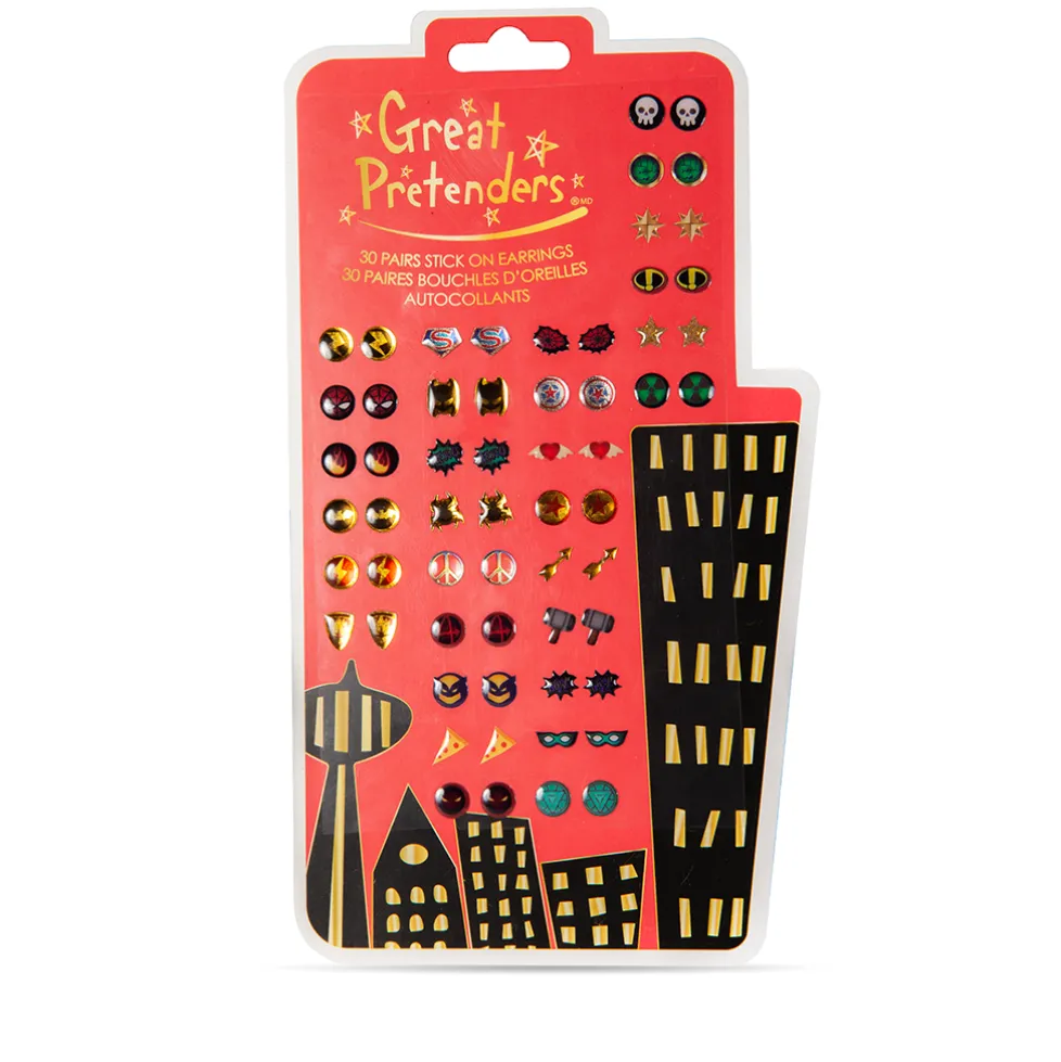 Great Pretenders Superhero Sticker Earrings