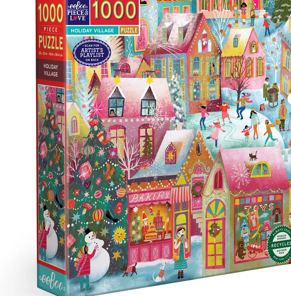 eeBoo 1000 Piece Puzzle Holiday Village