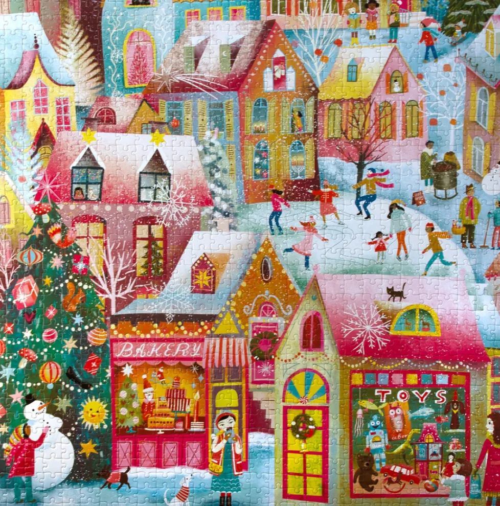 eeBoo 1000 Piece Puzzle Holiday Village