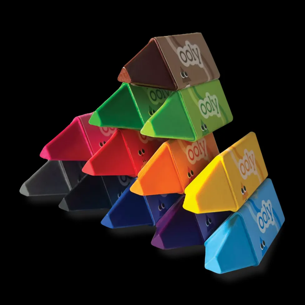 Ooly Happy Triangles Jumbo Crayons - Set of 12