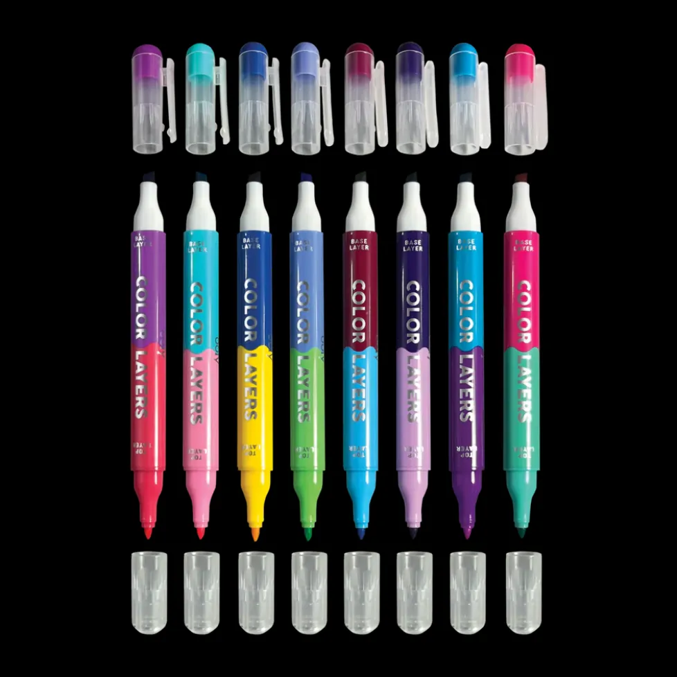 Ooly Color Layers Double Ended Layering Markers - Set of 8