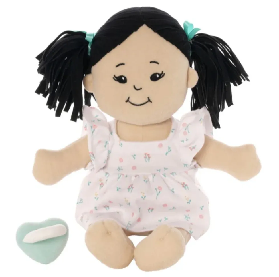 Manhattan Toy® Love, Stella Light Beige Doll with Black Pigtails