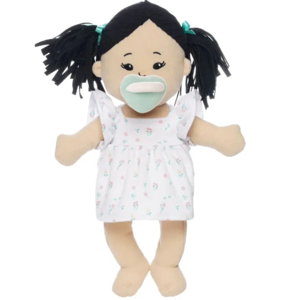 Manhattan Toy® Love, Stella Light Beige Doll with Black Pigtails