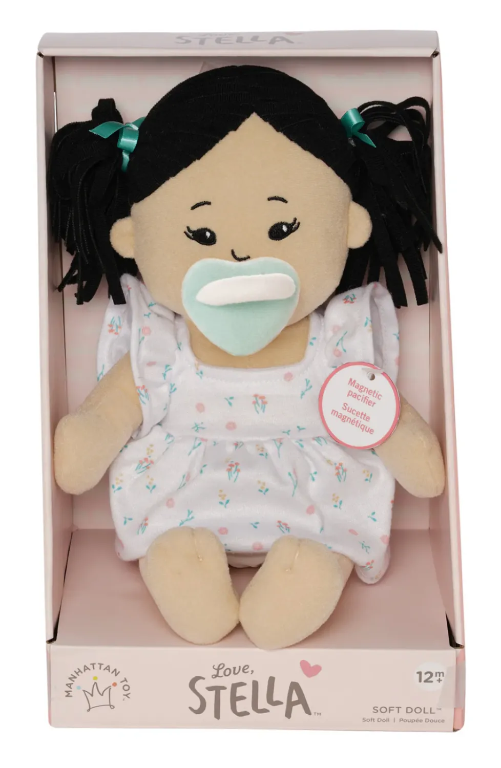 Manhattan Toy® Love, Stella Light Beige Doll with Black Pigtails