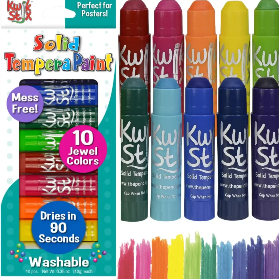 Kwik Stix Tempera Paint- Jewel Set (10 colors)
