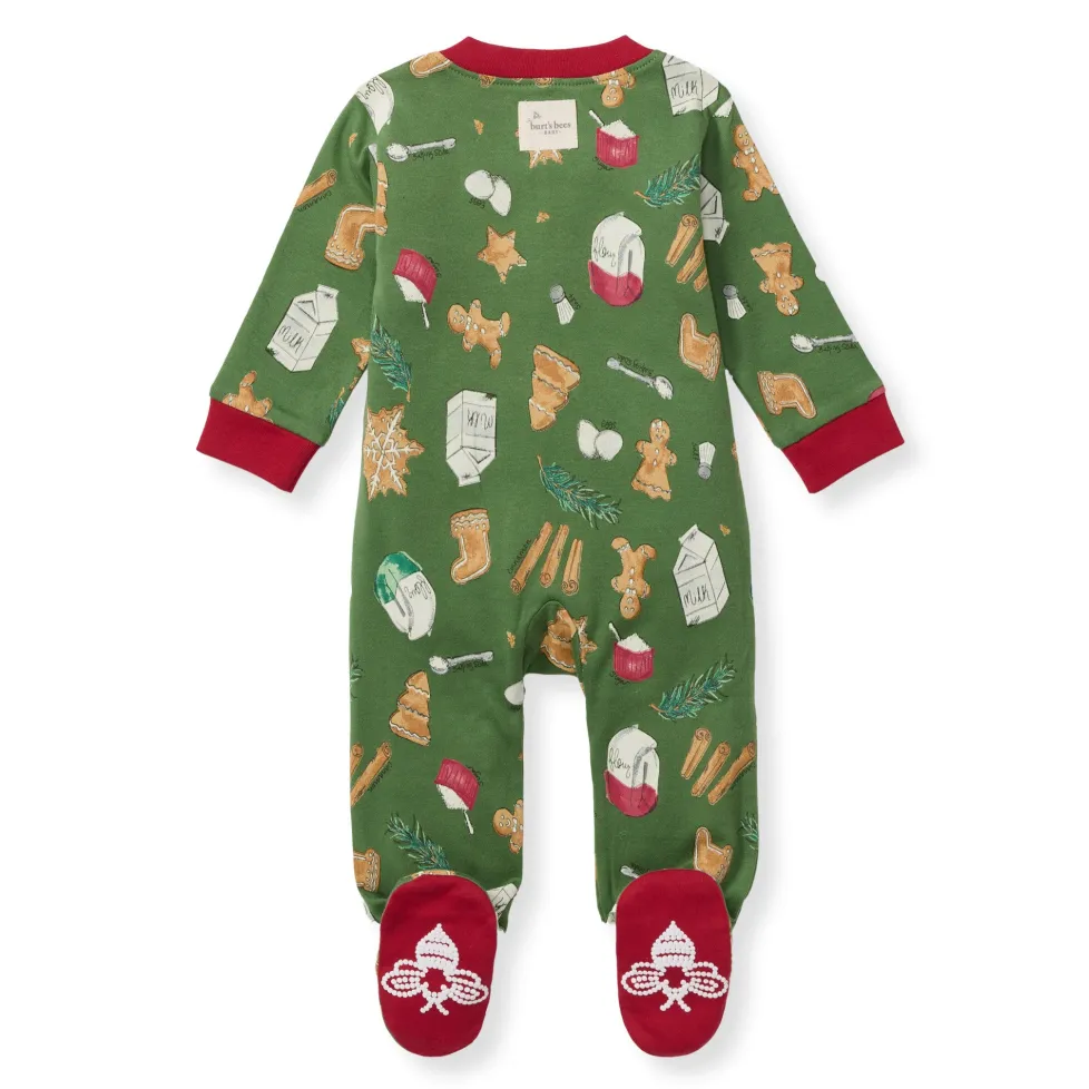 Burt's Bees Organic Baby One-Piece Sleep & Play Holiday Cookies