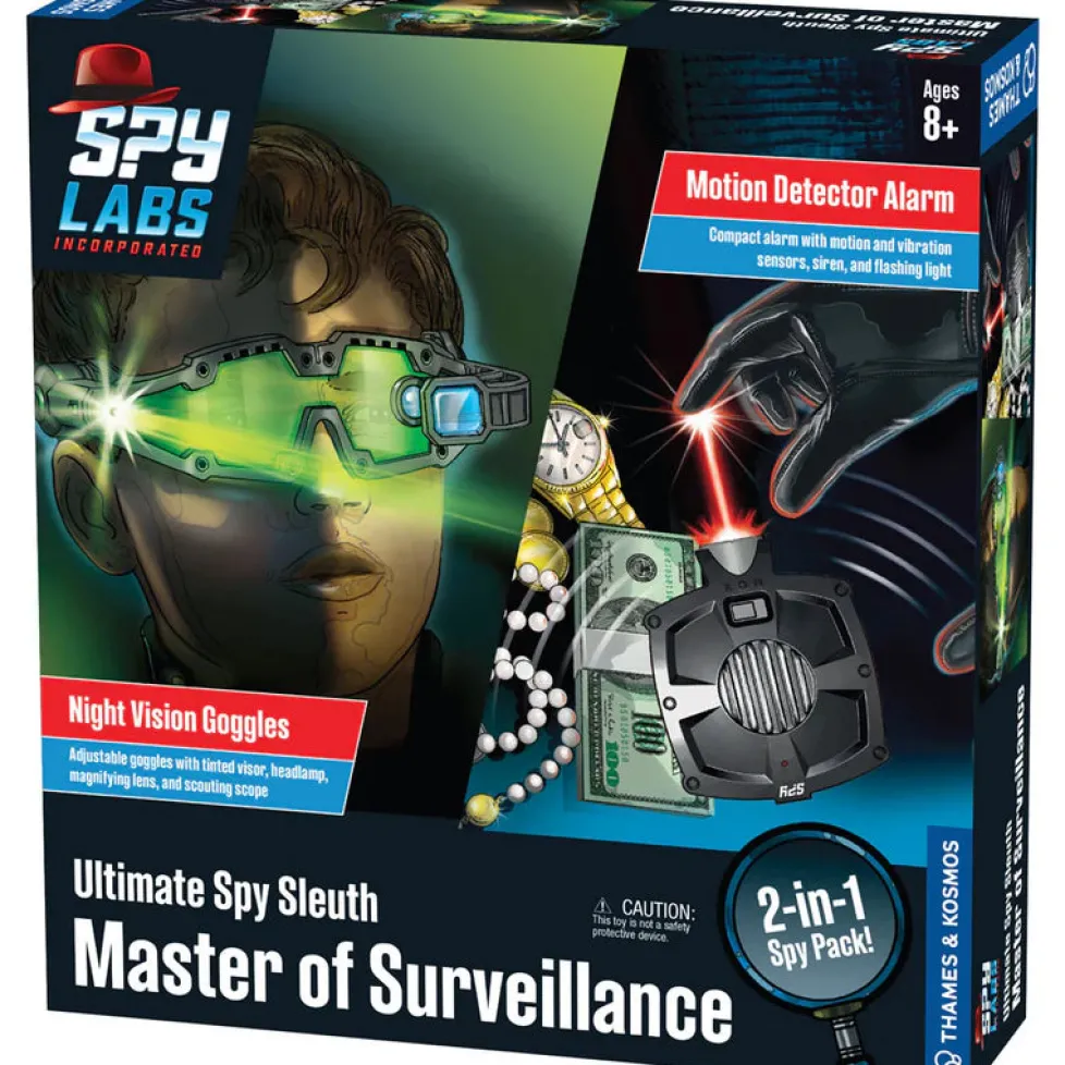 Thames & Kosmos: Spy Labs - Spy Sleuth 1 - Master of Surveillance - Motion Detector Alarm/Night Vision Goggles