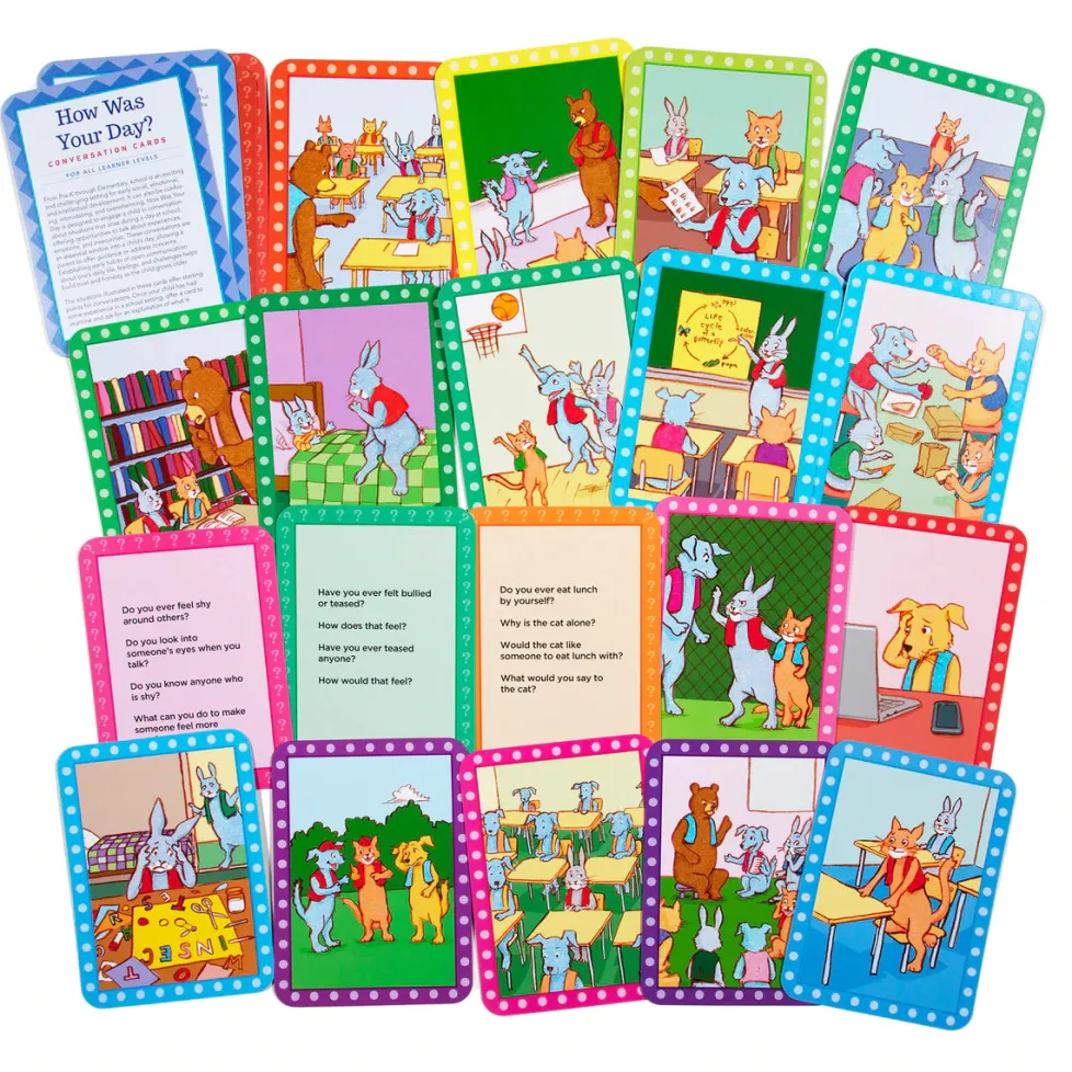 eeBoo Conversation Cards- How Was Your Day?