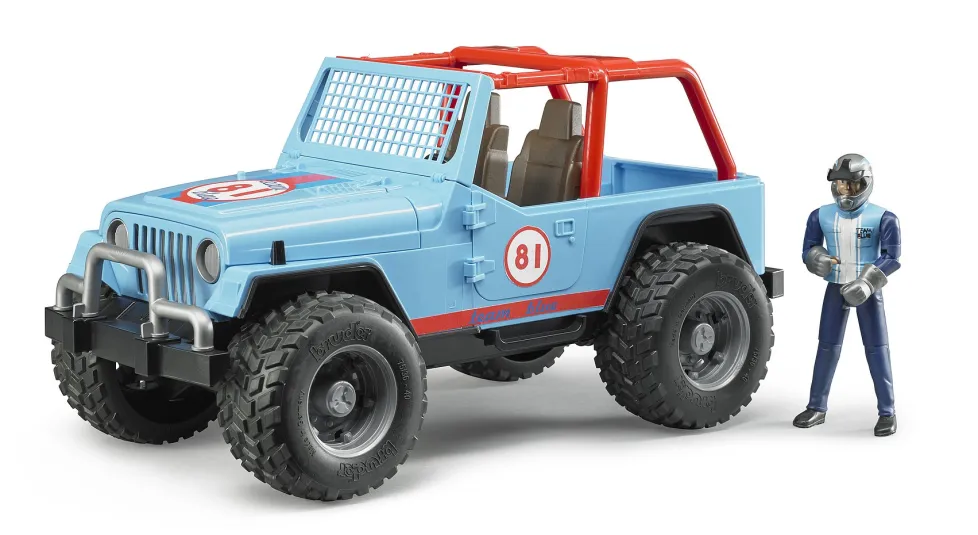 Bruder® Jeep Cross Country Racer Blue with Driver