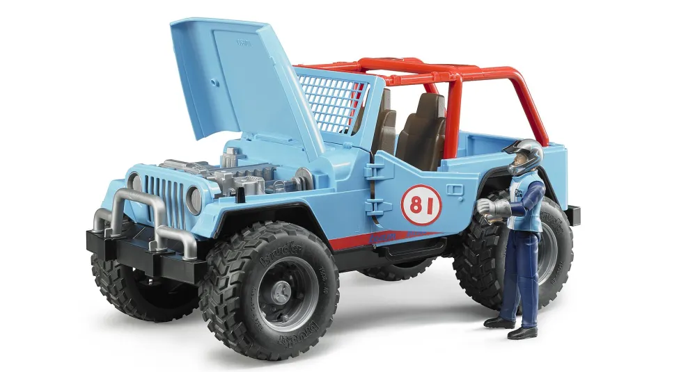 Bruder® Jeep Cross Country Racer Blue with Driver
