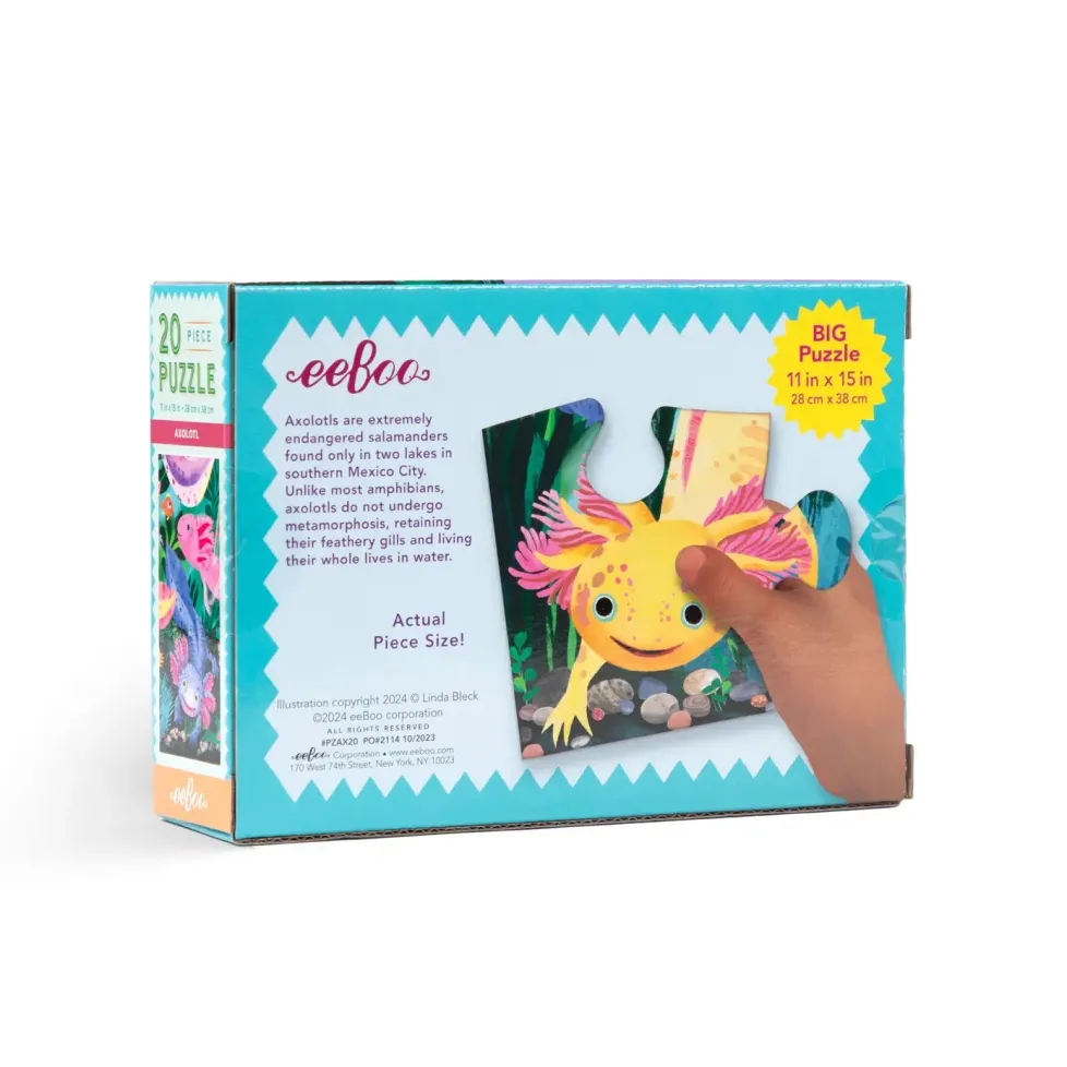 eeBoo 20 Piece Puzzle Axolotl