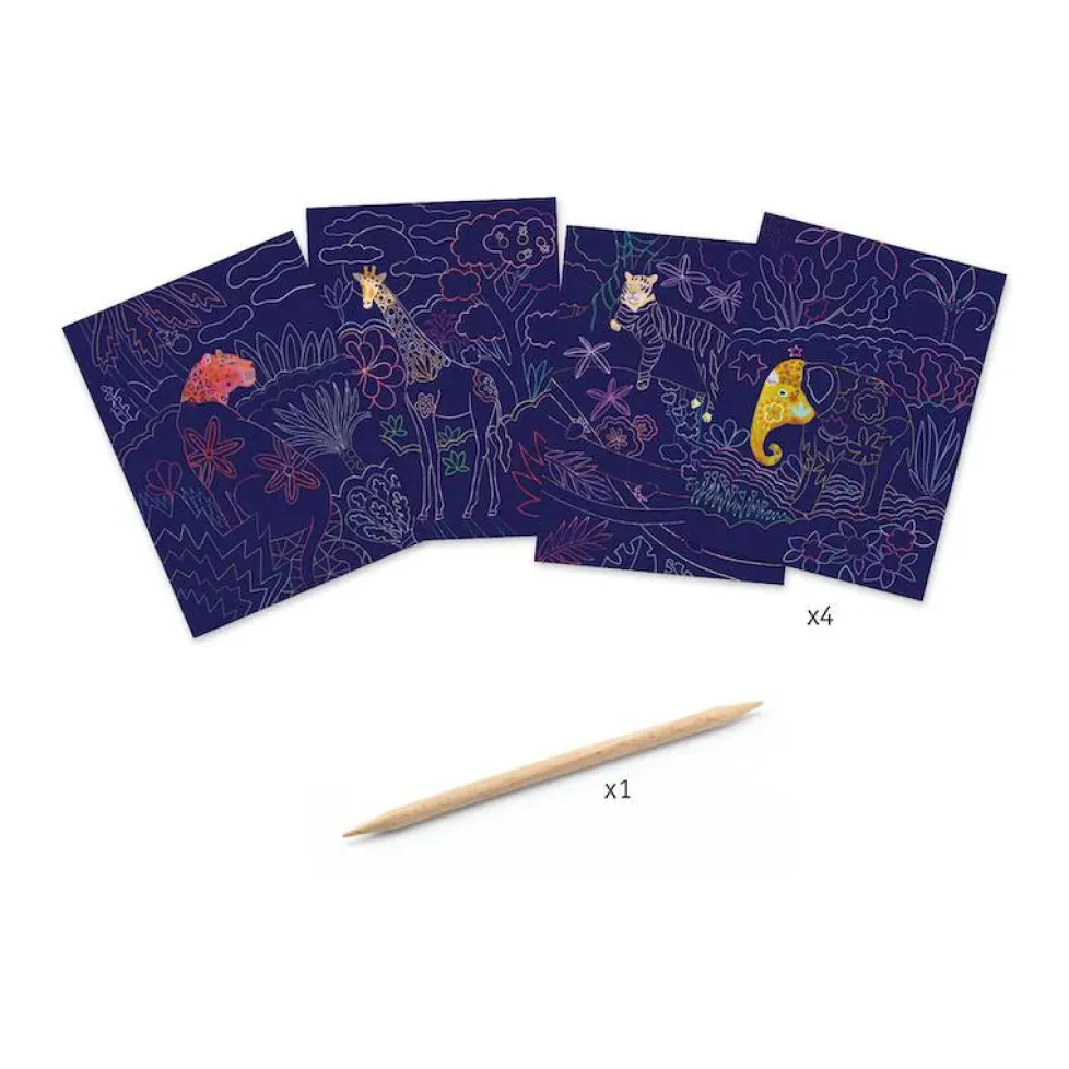 Djeco Scratch Card Activity Set: Lush Nature