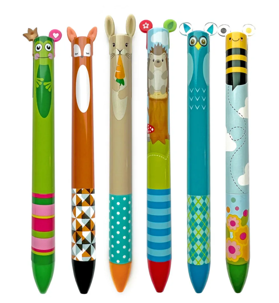 Snifty 2 Color Click Pens: Woodland