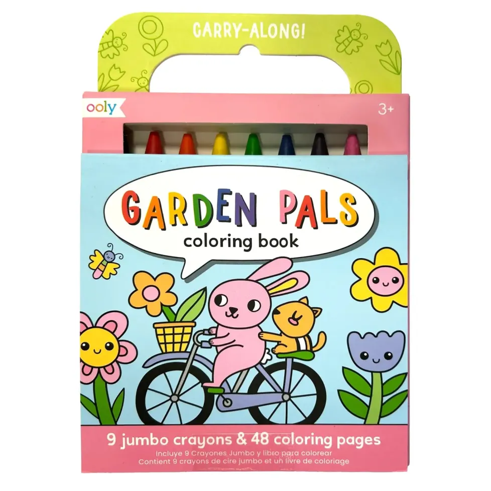 Ooly Carry-Along Coloring Book - Garden Pals