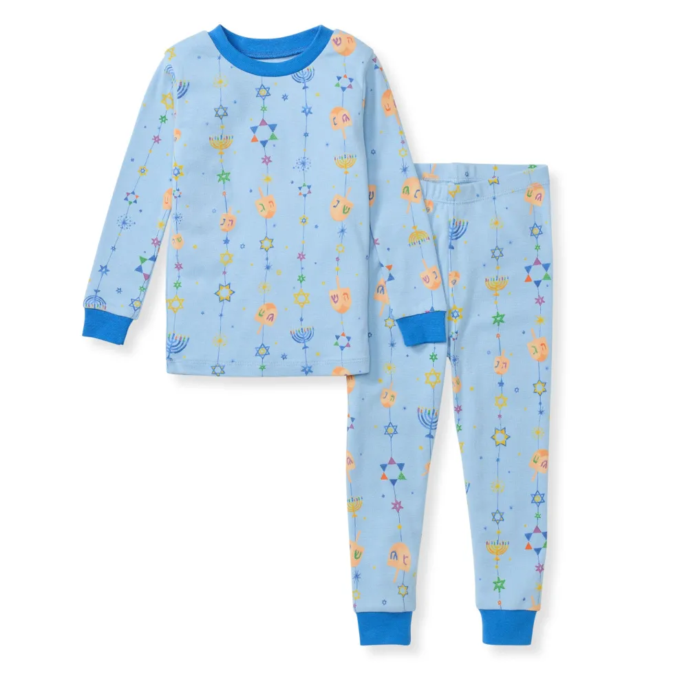 Burt's Bees Organic Two-Piece Pajamas Hanukkah Joy