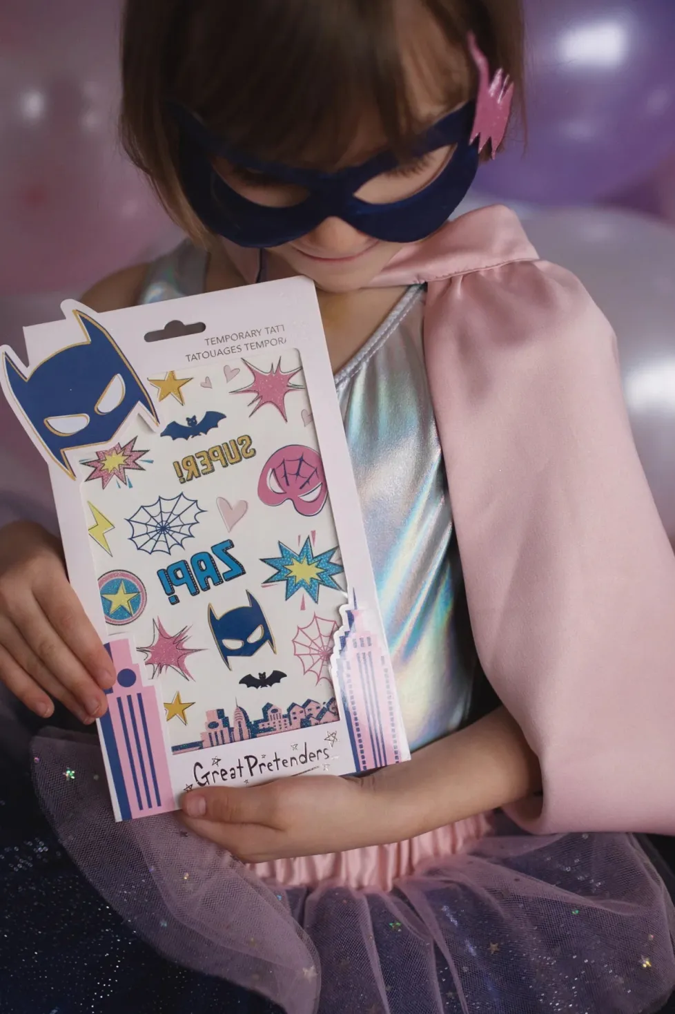 Great Pretenders Superhero Star Temporary Tattoos