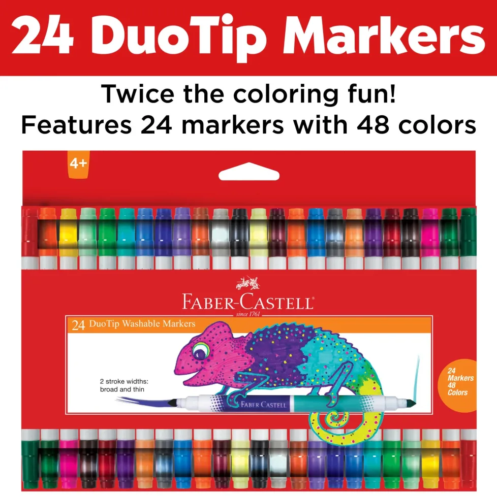Faber-Castell 24 ct Duo Tip Washable Markers