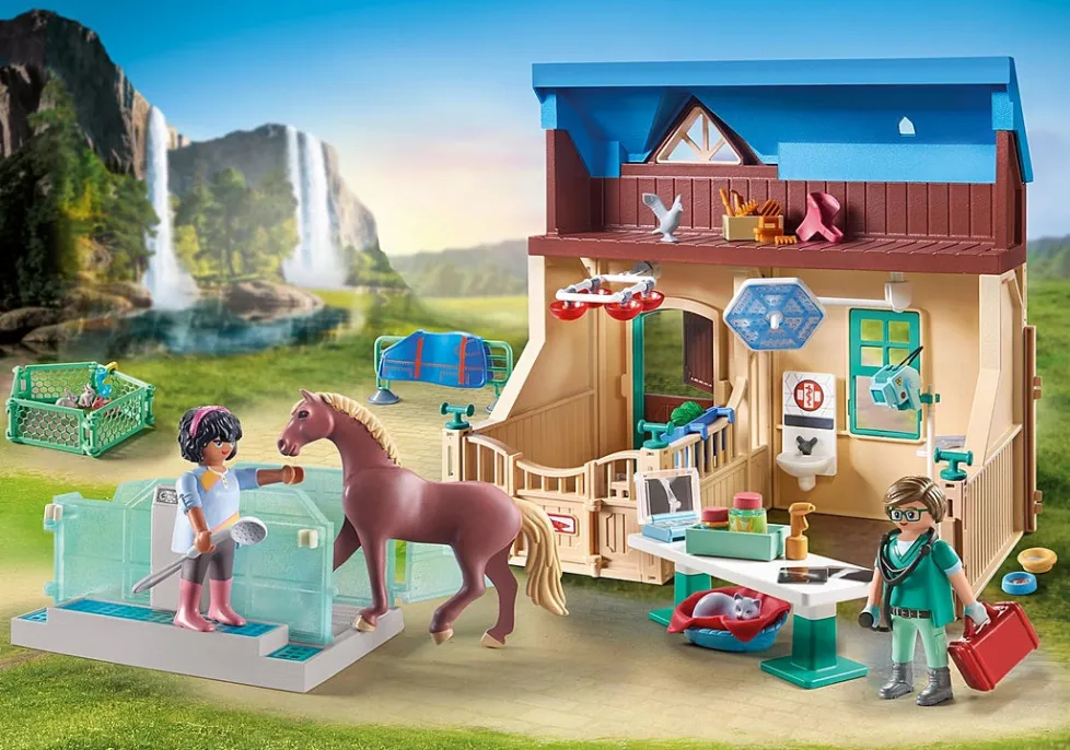 Playmobil Horses of Waterfall: Riding Therapy and Veterinary Practice 71352