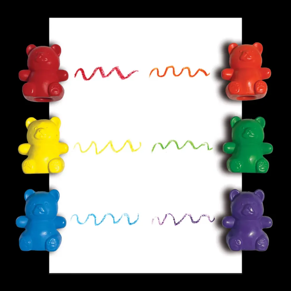 Ooly Cuddly Cubs Bear Finger Crayons - Set of 6