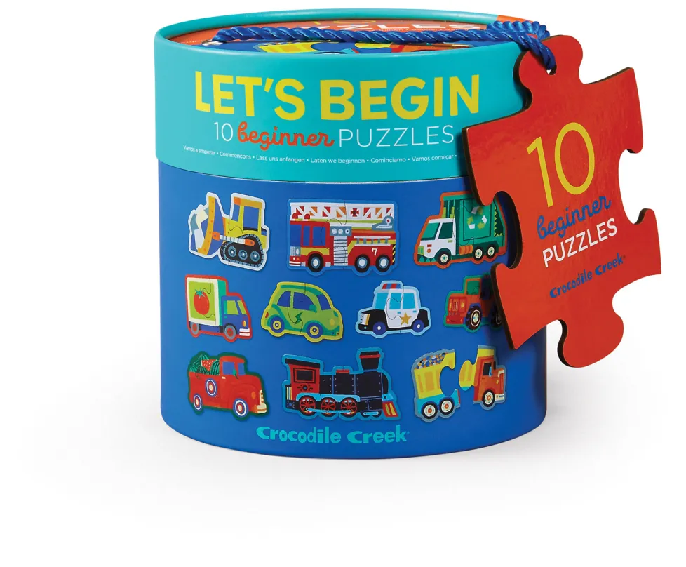 Crocodile Creek Let's Begin Puzzles - Vehicles