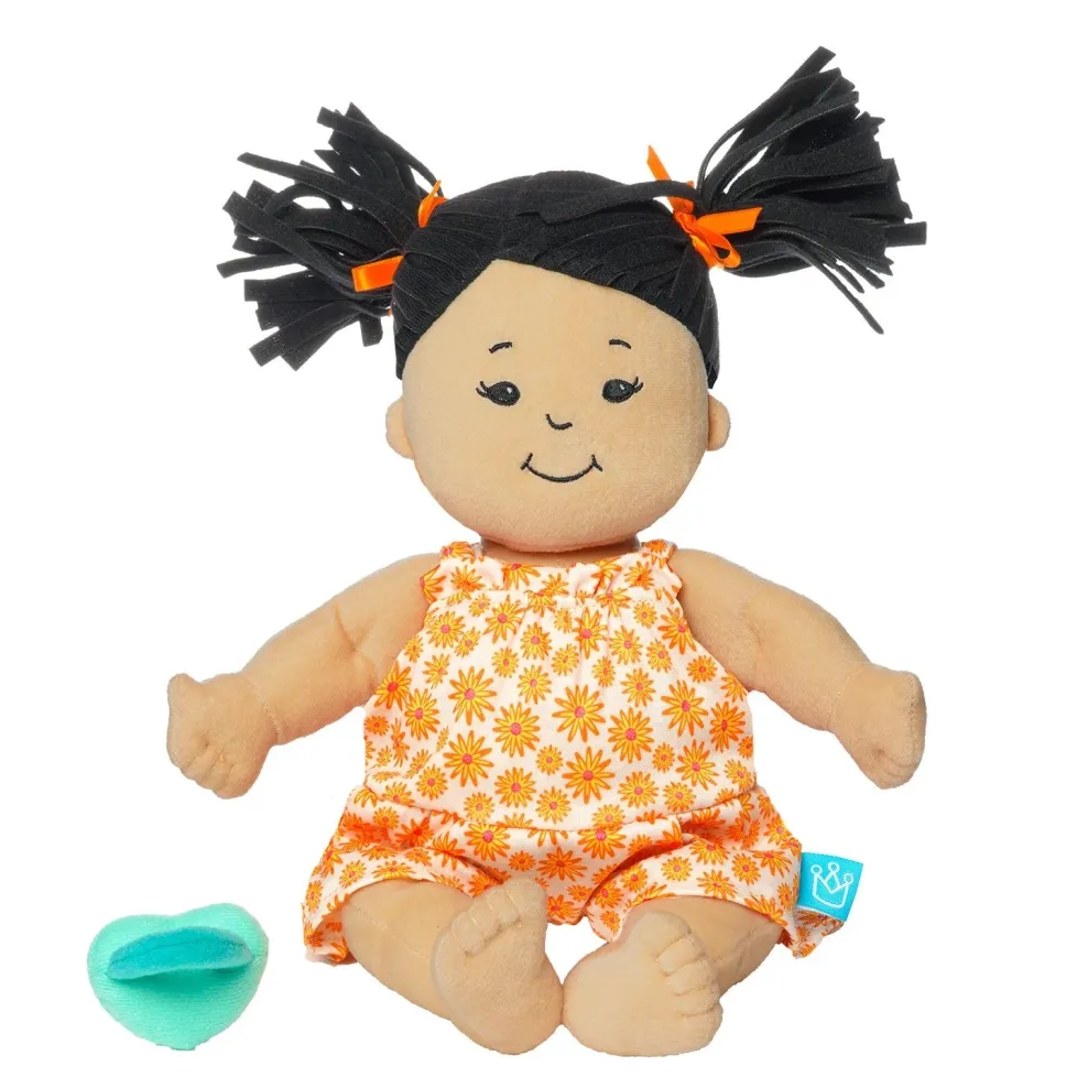 Manhattan Toy® Baby Stella Peach Doll Black Hair (New Box)