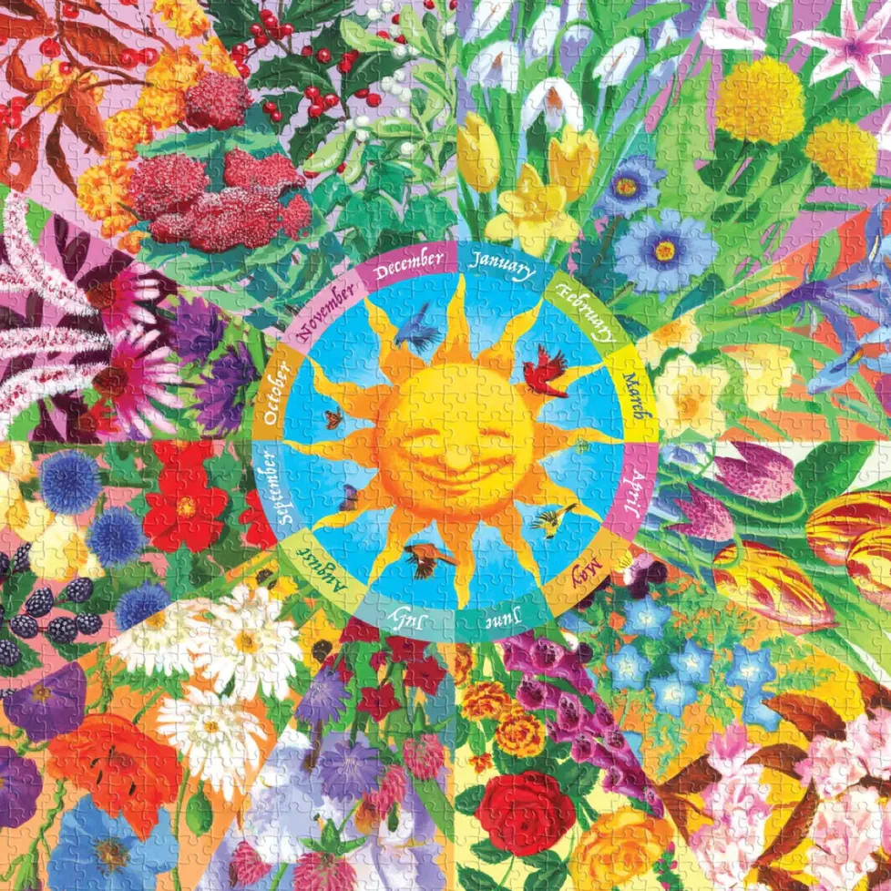 eeBoo 1000 Piece Puzzle Flower Calendar