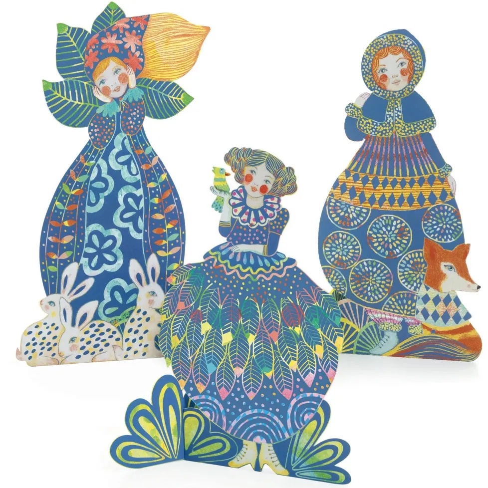 Djeco Scratch Card Activity Set: Pretty Dresses