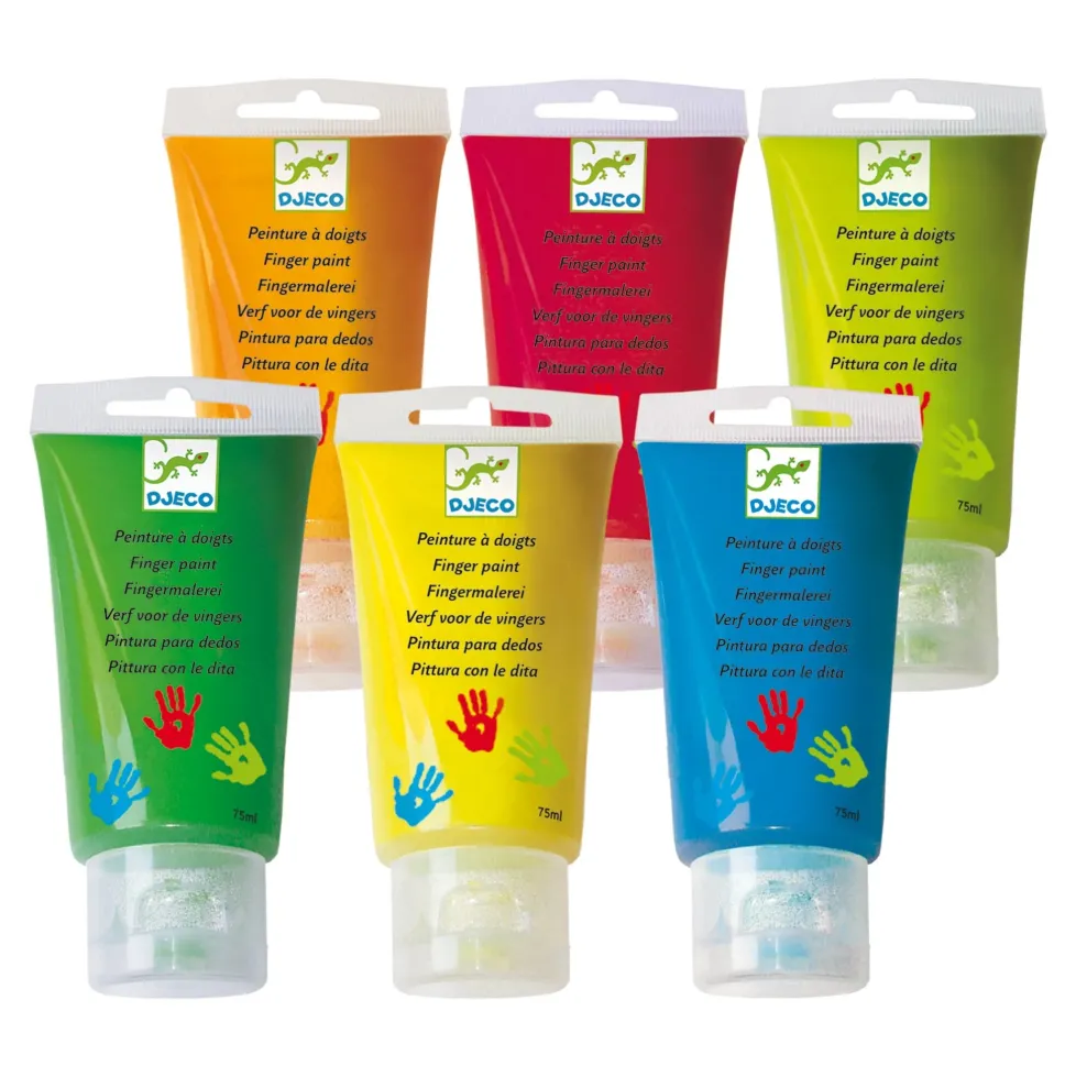 Djeco 6 Finger Paint Tubes - Classic