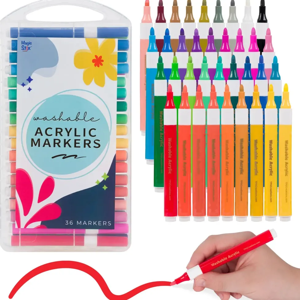 Magic Stix Washable Acrylic Markers 36 Pack