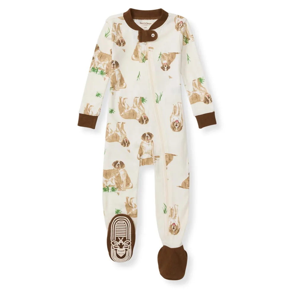Burt's Bees Organic Baby One-Piece Sleeper St. Bernard