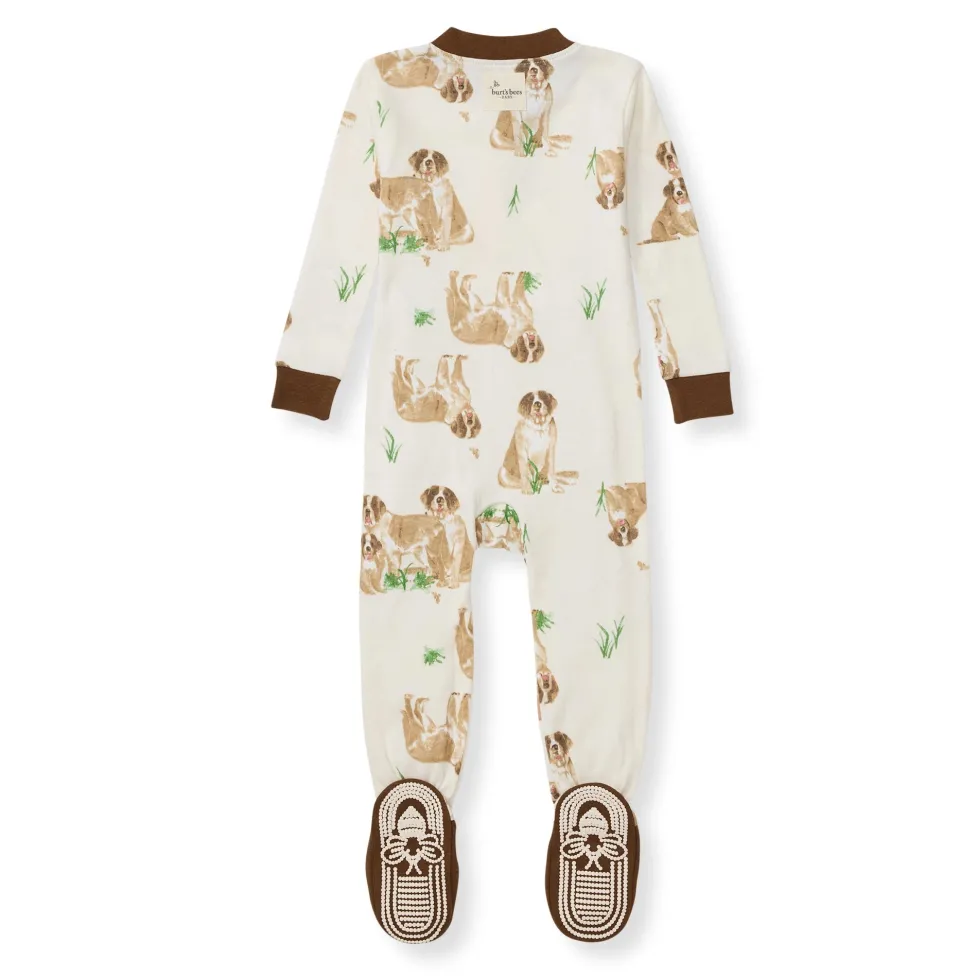 Burt's Bees Organic Baby One-Piece Sleeper St. Bernard