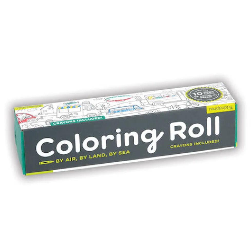 Mudpuppy Mini Coloring Roll - By Air, By Land, By Sea