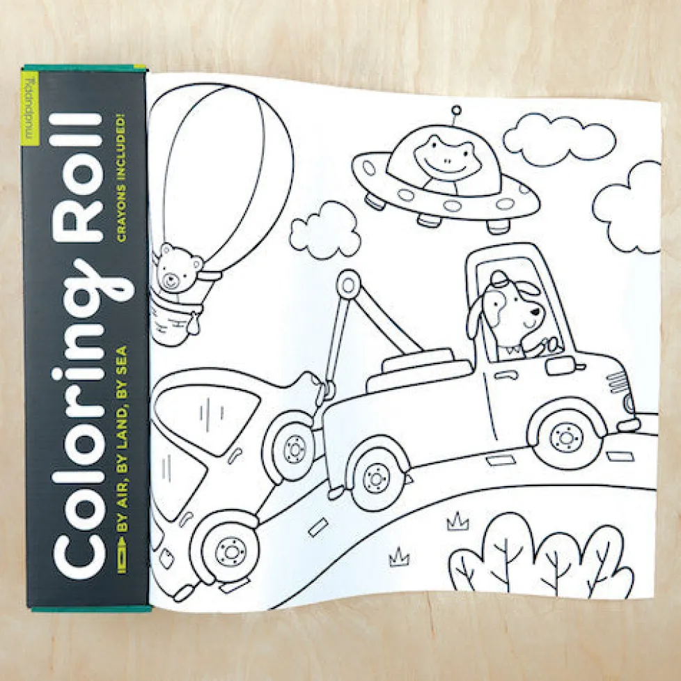 Mudpuppy Mini Coloring Roll - By Air, By Land, By Sea