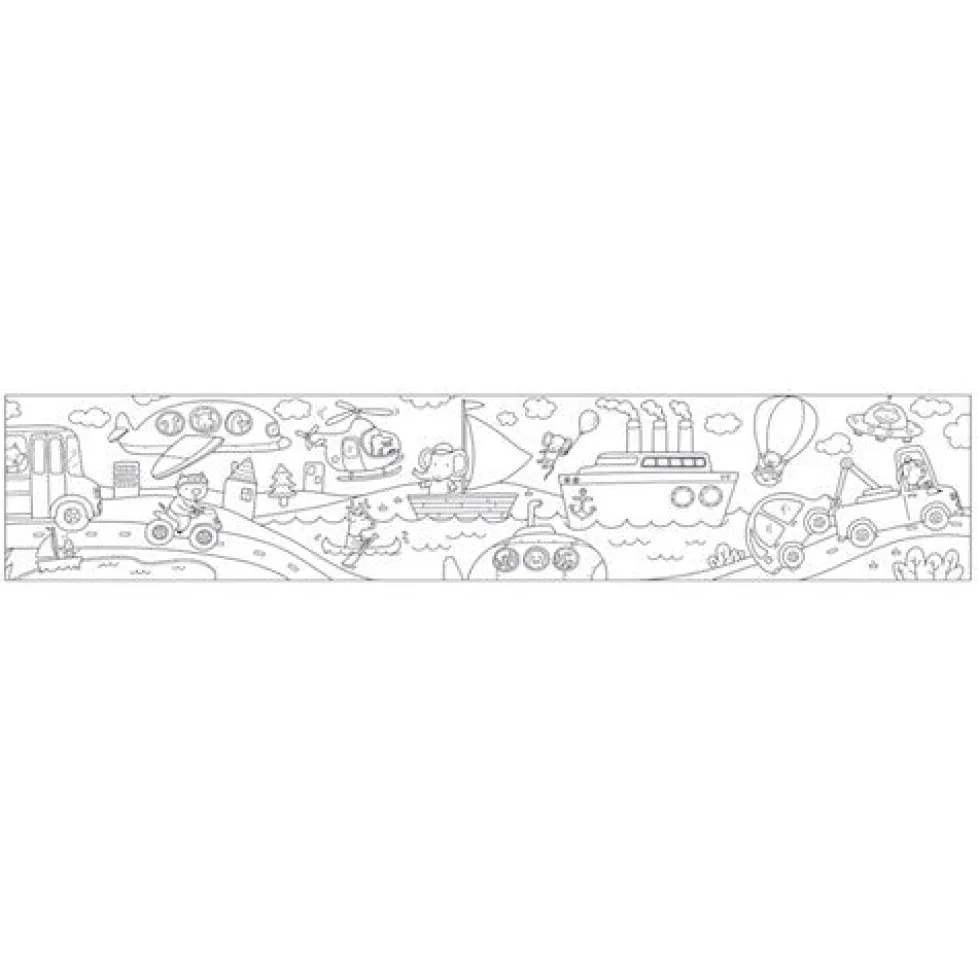 Mudpuppy Mini Coloring Roll - By Air, By Land, By Sea