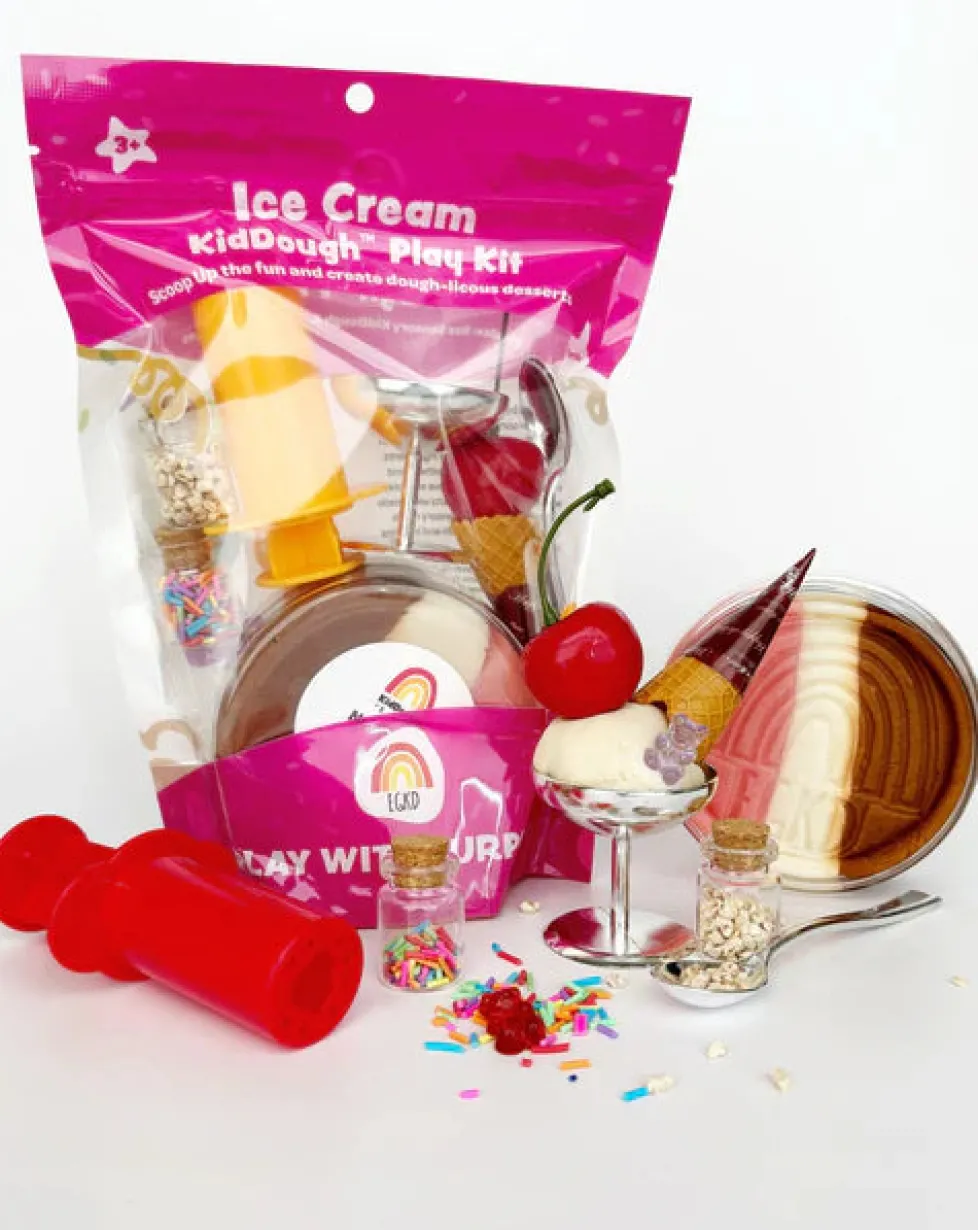 Earth Grown KidDough: Bagged Sensory Kit - Ice Cream