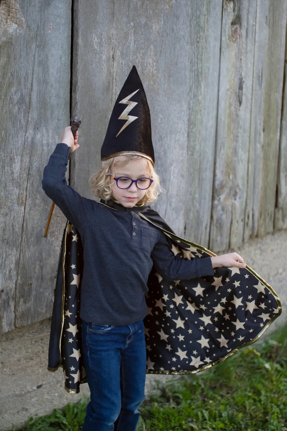Great Pretenders Reversible Wizard Cape and Hat Size 4/6