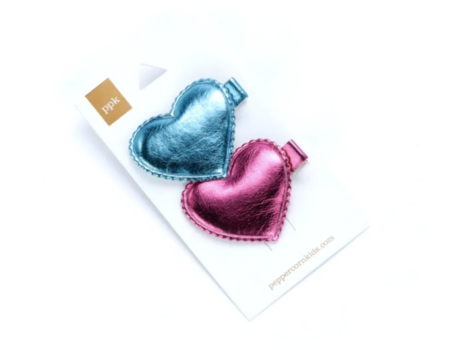 Peppercorn Kids Metallic Heart Hair Clip