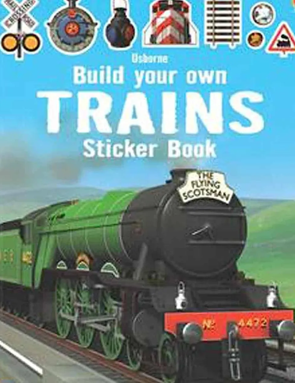 Usborne Build Your Own Sticker Book: Trains