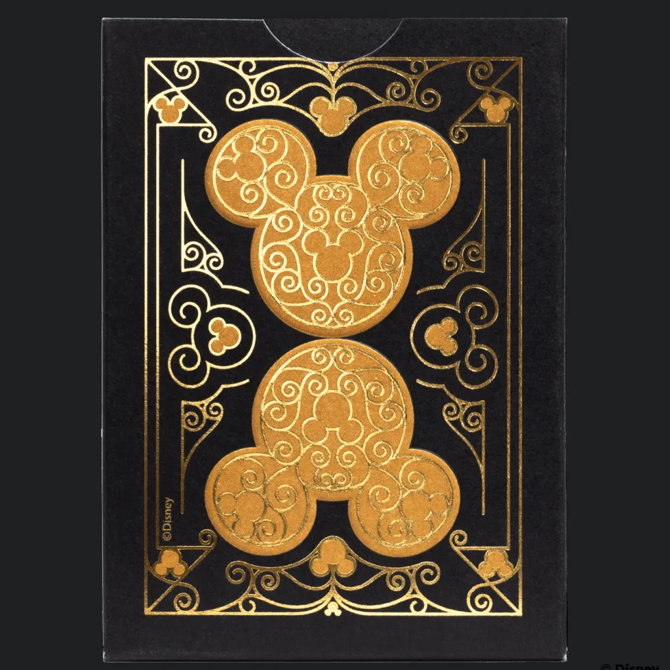 Bicycle Playing Cards: Disney Mickey Mouse inspired Black and Gold