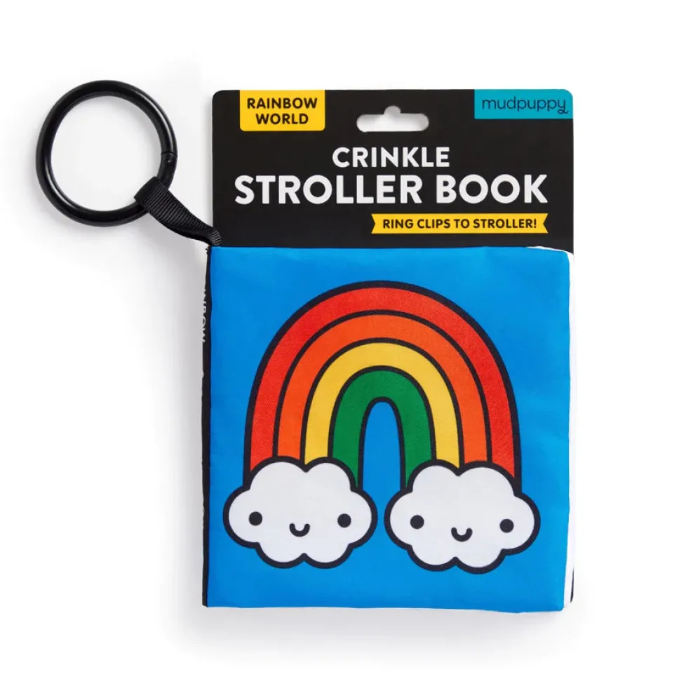 Mudpuppy Crinkle Fabric Stroller Book: Rainbow World